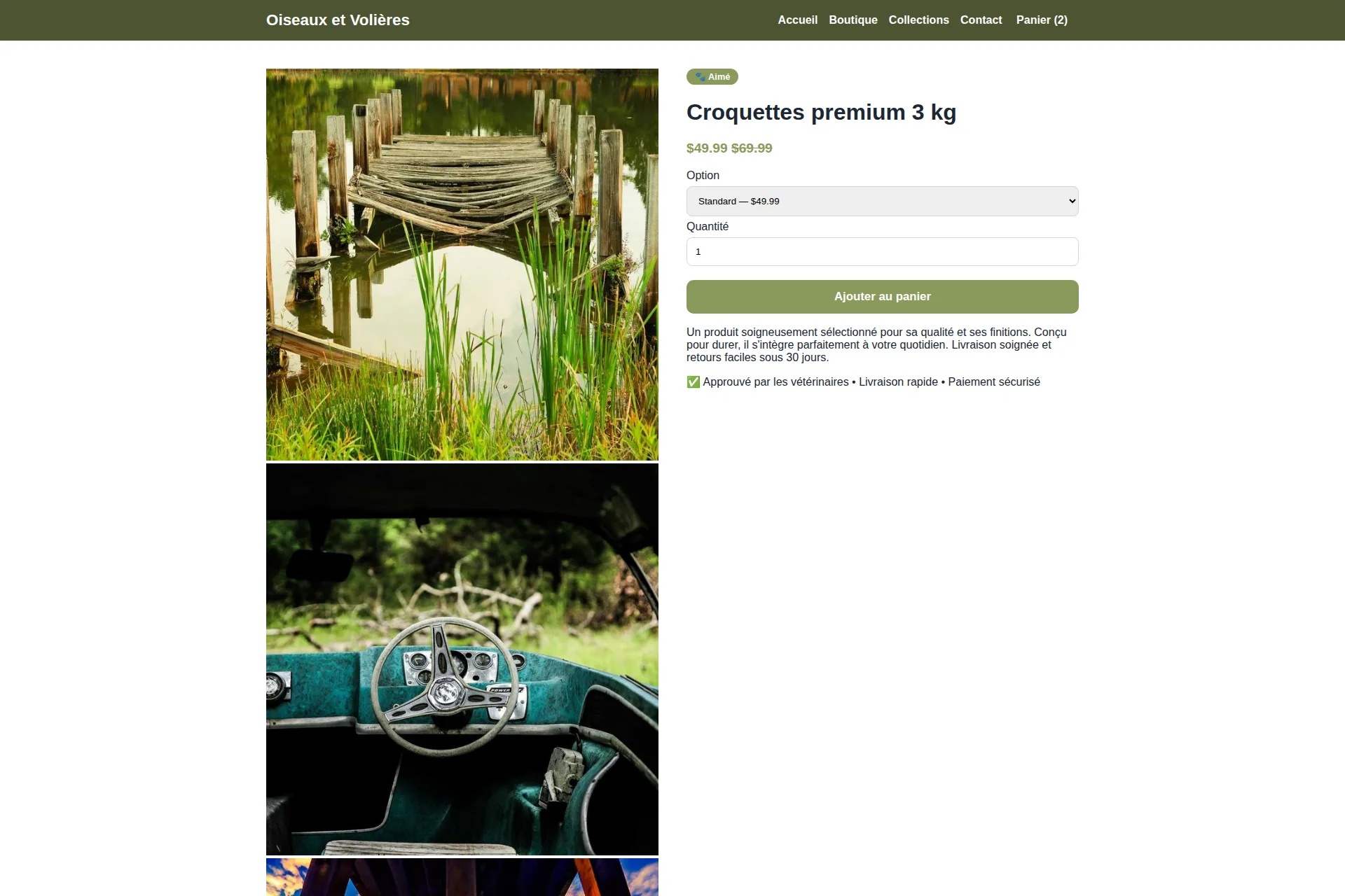 Shopify Theme — Oiseaux et Volières – Image 2