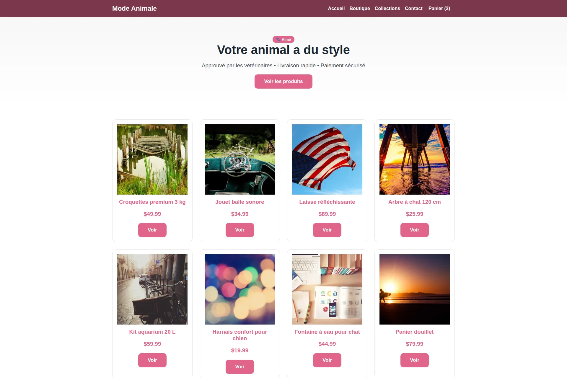 Shopify Theme — Mode Animale