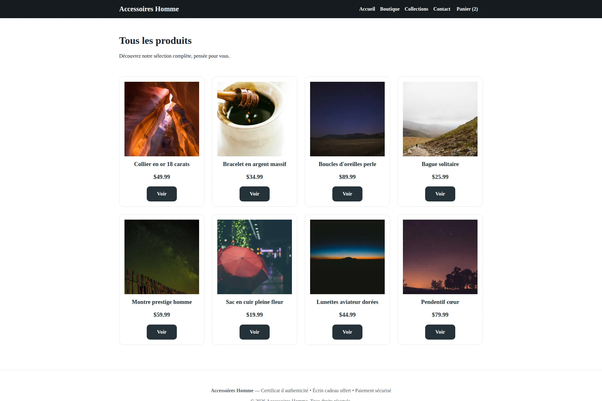 Shopify Theme — Accessoires Homme – Image 3