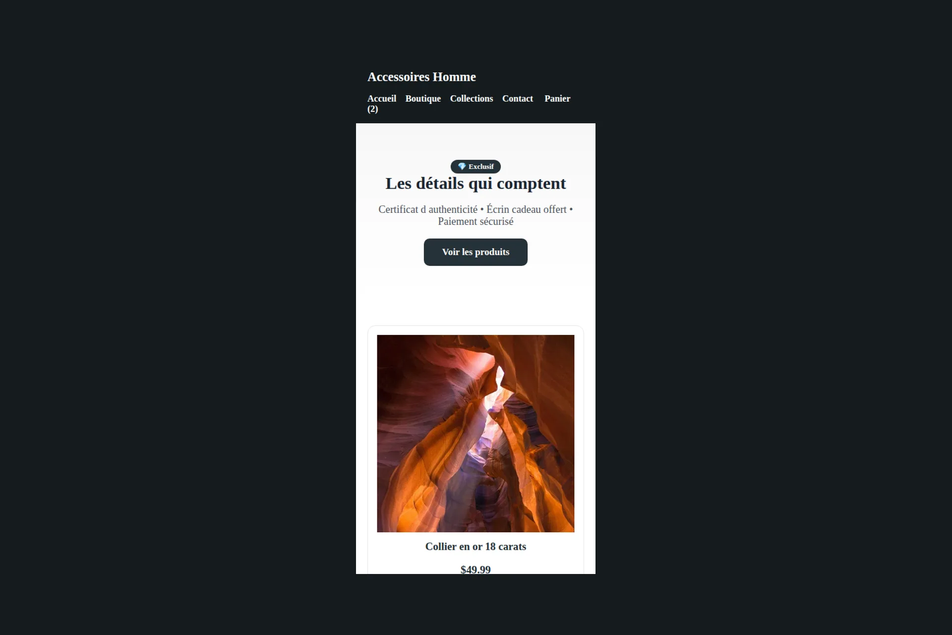 Shopify Theme — Accessoires Homme – Image 4