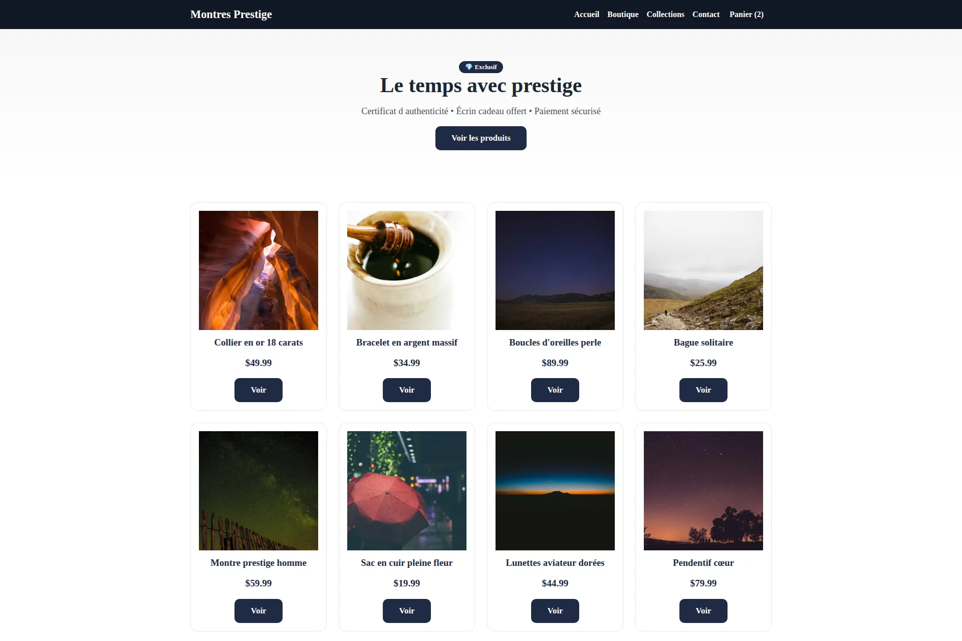 Shopify Theme — Montres Prestige