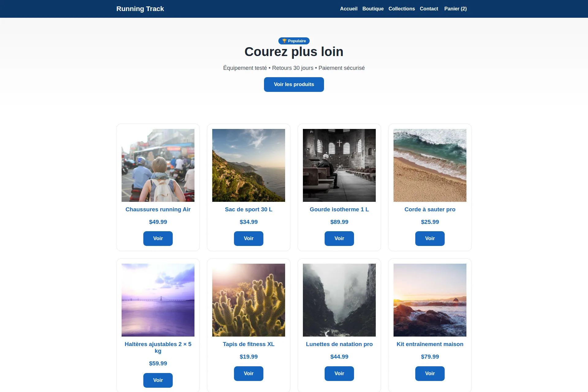Shopify Theme — Running Track