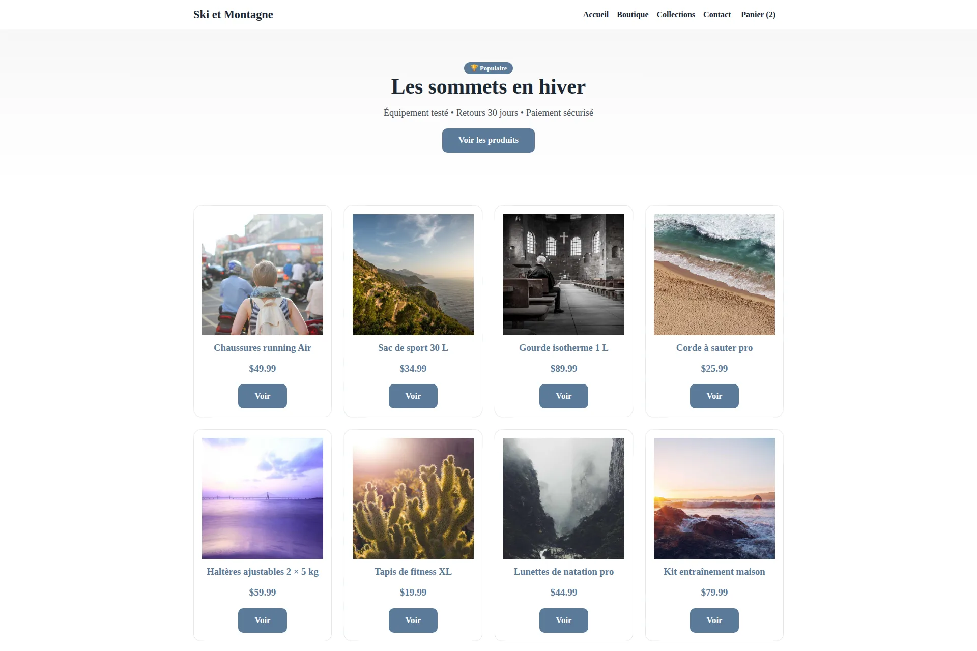 Shopify Theme — Ski et Montagne