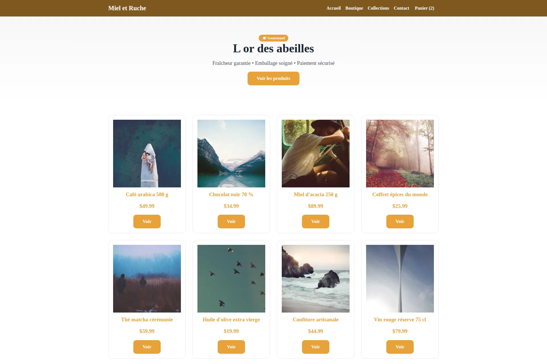 Shopify Theme — Miel et Ruche