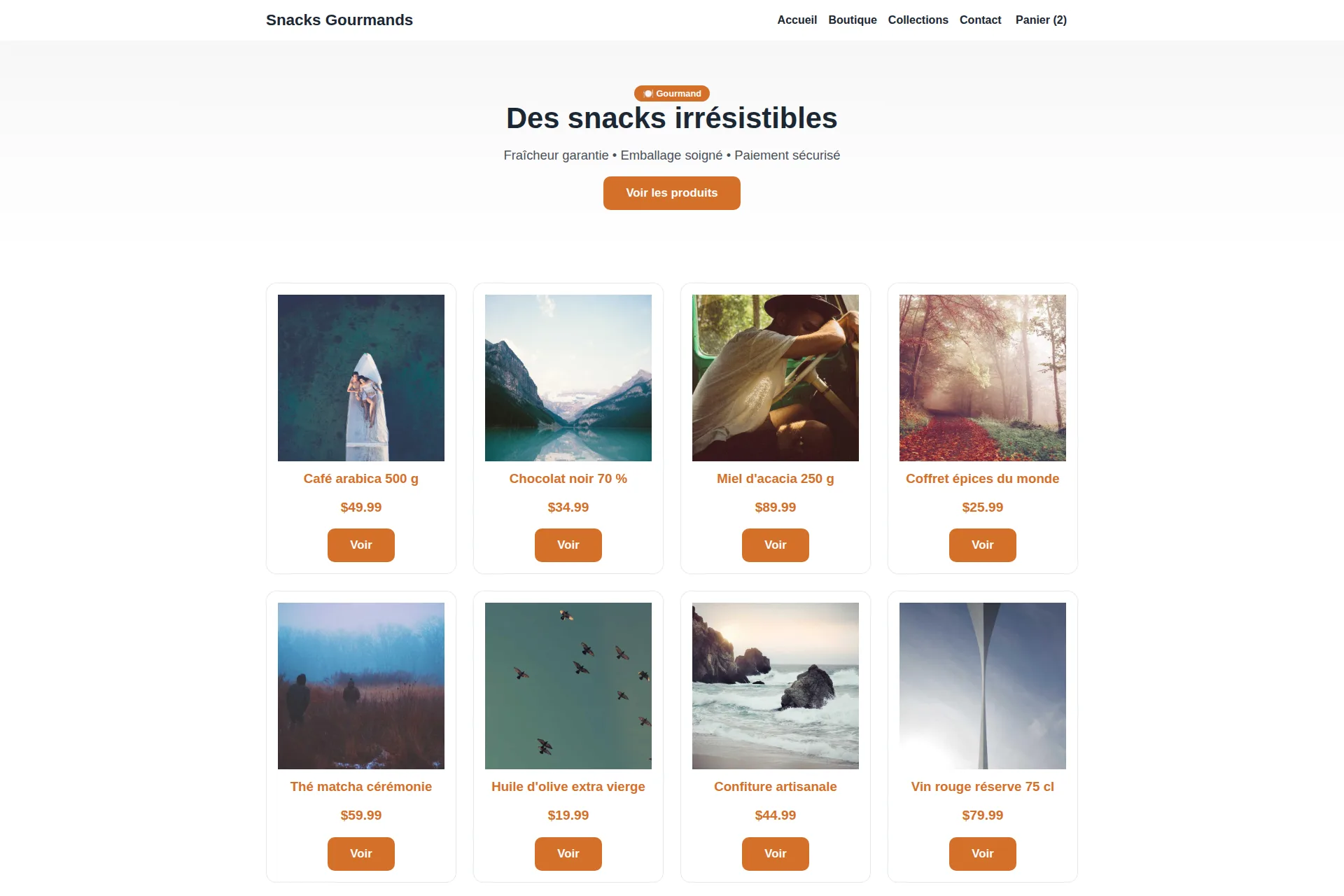 Shopify Theme — Snacks Gourmands