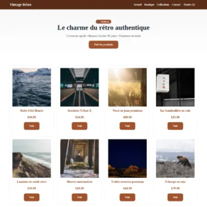 Shopify Theme — Vintage Rétro