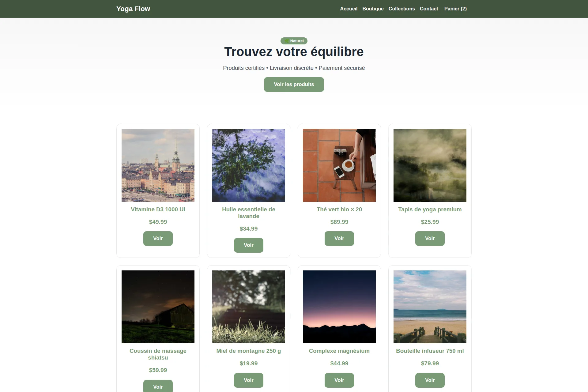 Shopify Theme — Yoga Flow