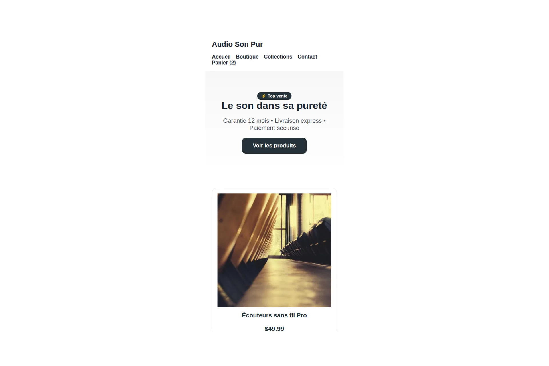 Shopify Theme — Audio Son Pur – Image 4