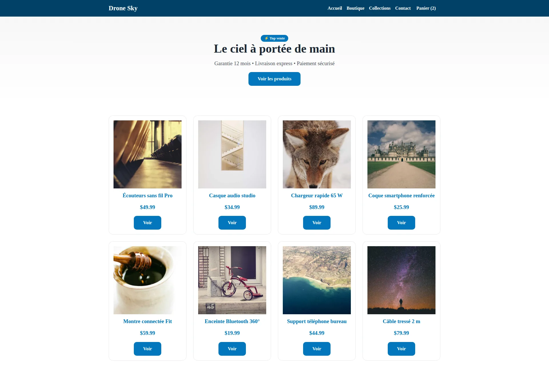 Shopify Theme — Drone Sky