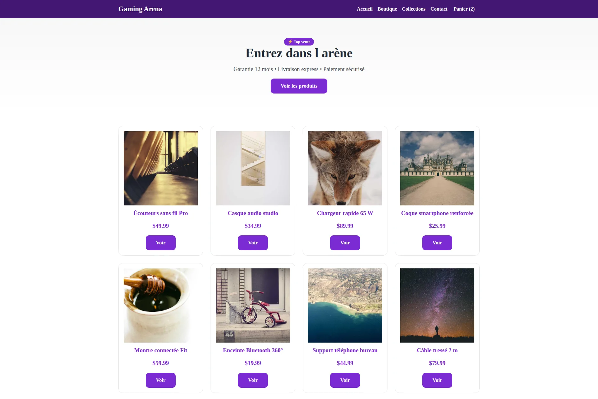 Shopify Theme — Gaming Arena