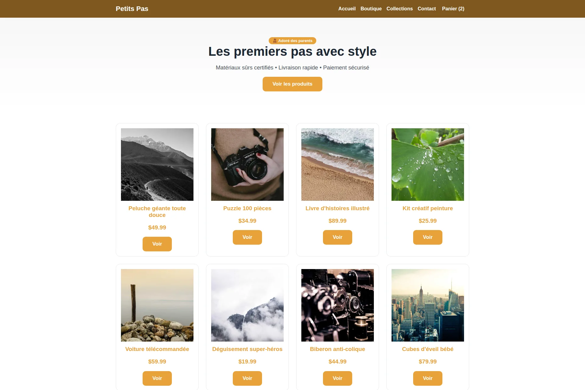 Shopify Theme — Petits Pas