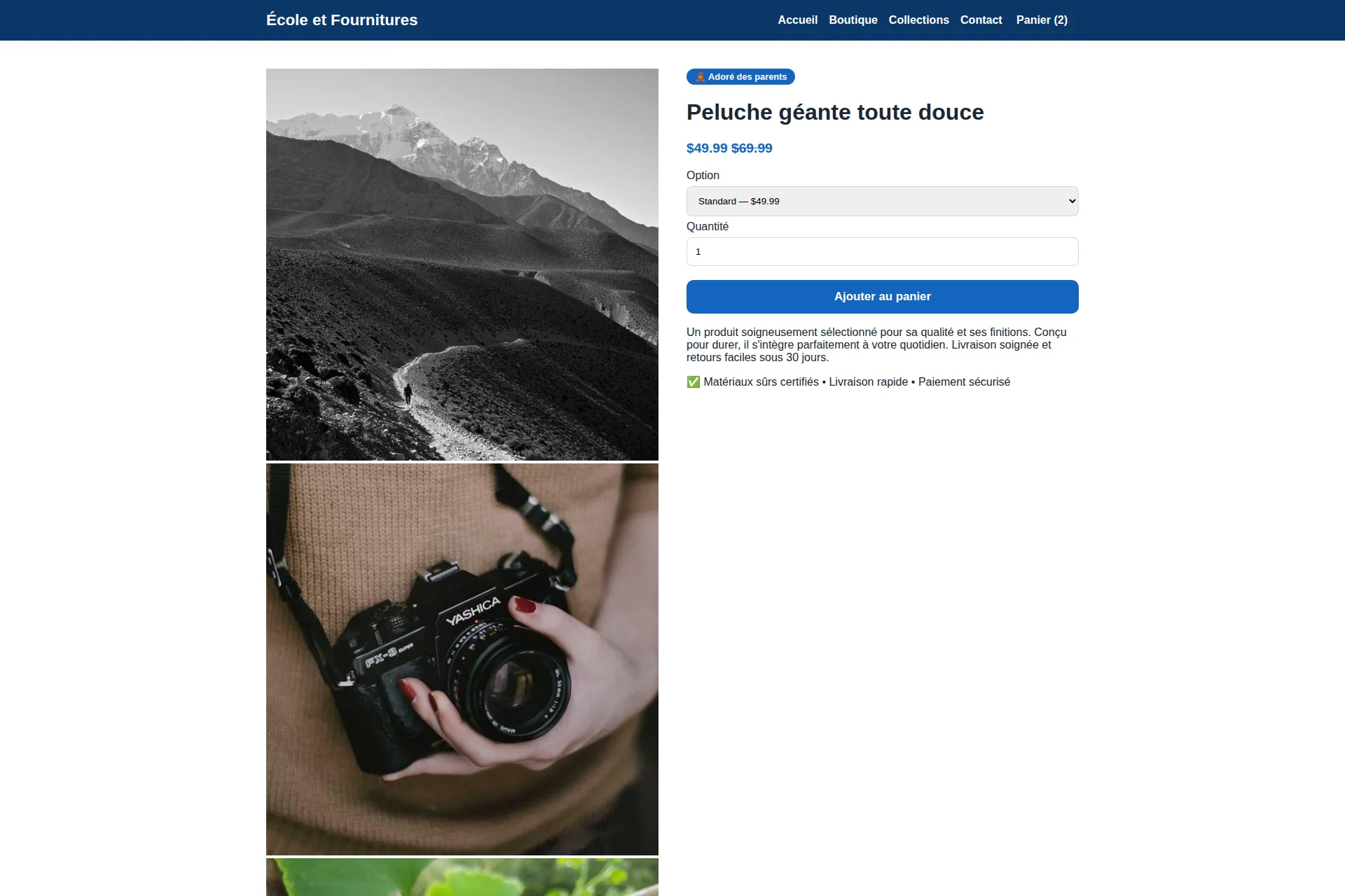 Shopify Theme — École et Fournitures – Image 2