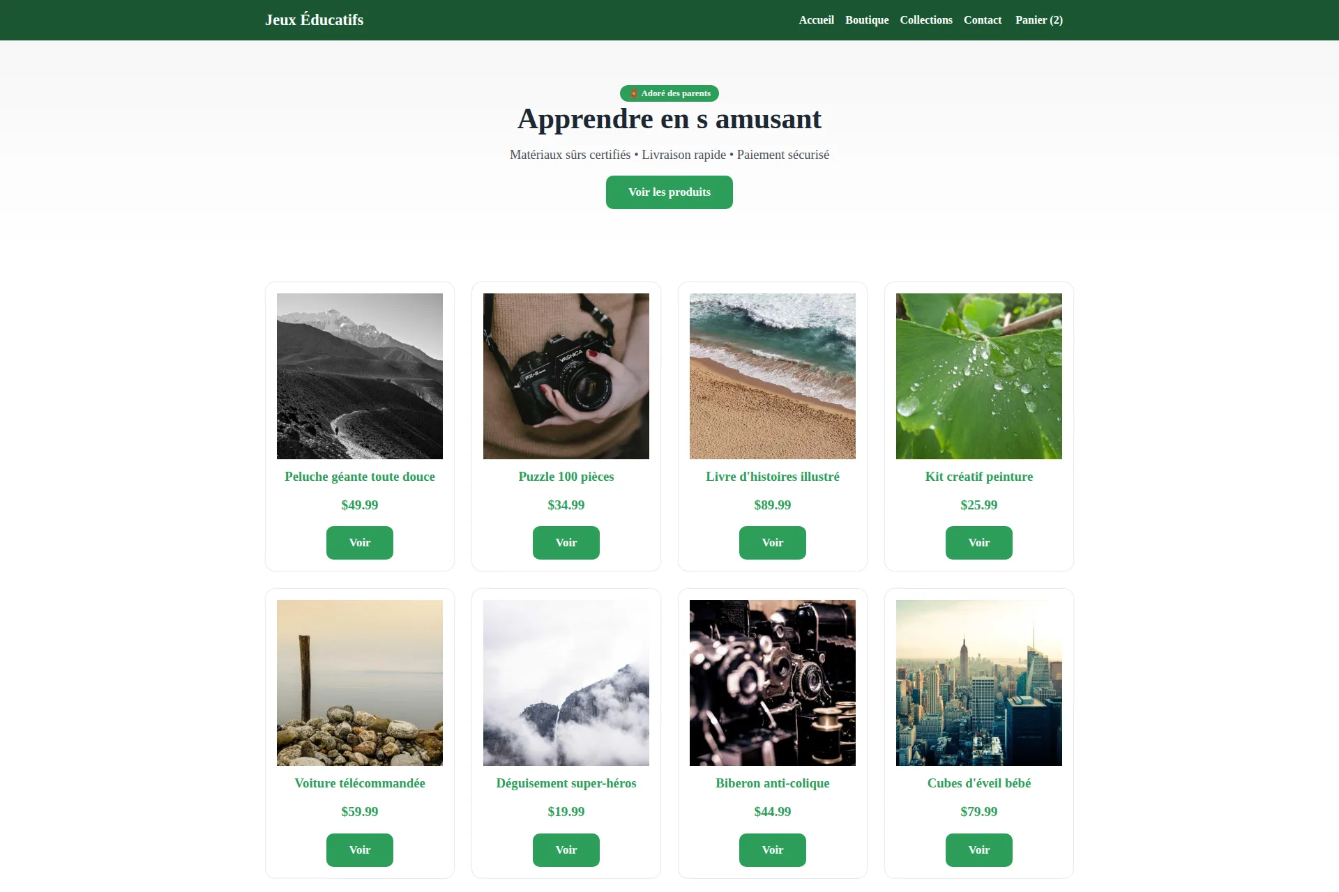 Shopify Theme — Jeux Éducatifs